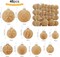 Velvet Christmas Ball Ornaments - 46pcs Flocked Christmas Tree Decorations Set Assorted Shatterproof Hanging Ornaments with Loop for Xmas Holiday Home Decor, 3 Sizes (Champagne)